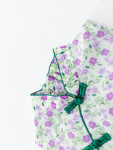 Young Girl's 2024 Summer New Style Chinese Style Floral Print Mesh Cheongsam Princess Dress